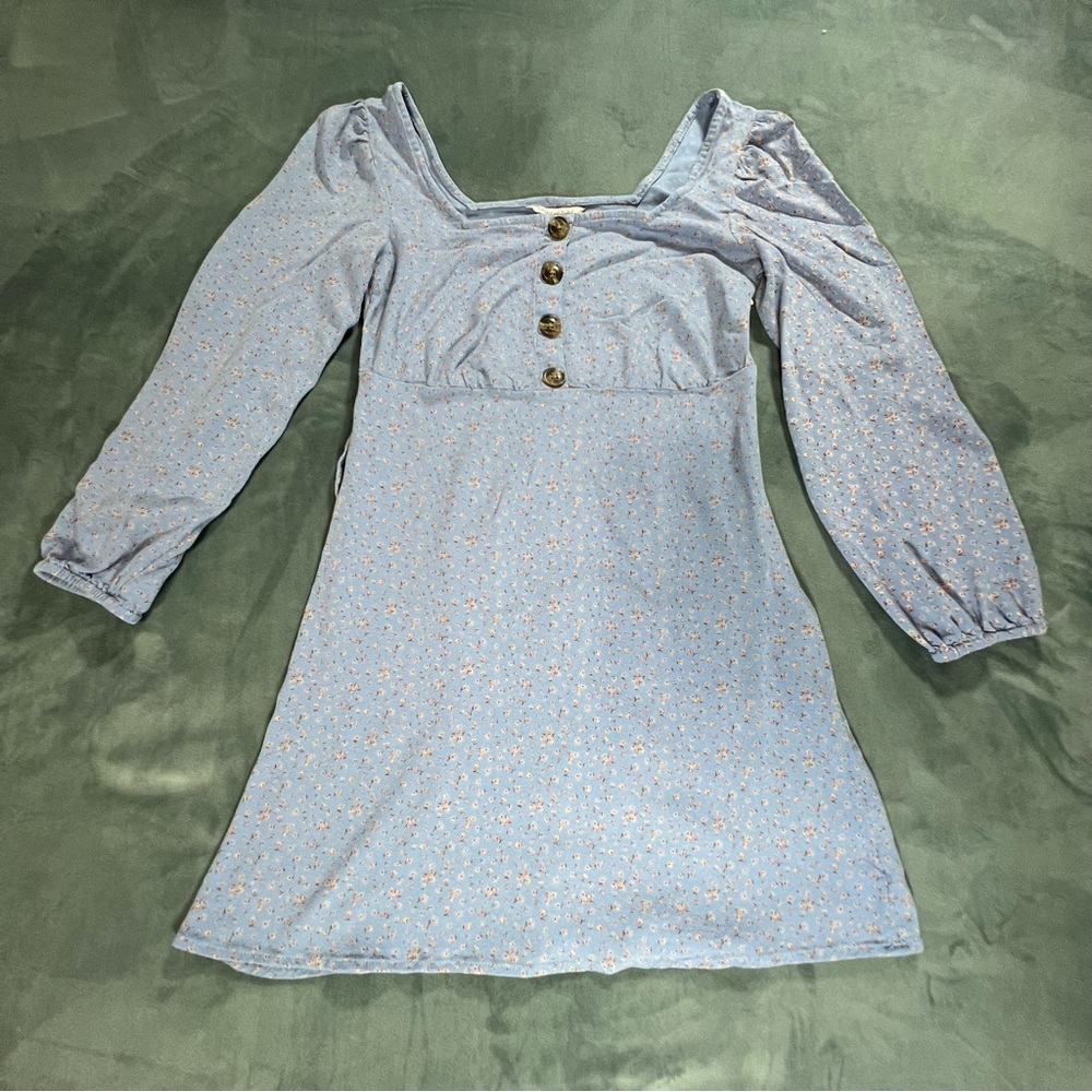 American Eagle Long Sleeve Floral Mini, Size: Small